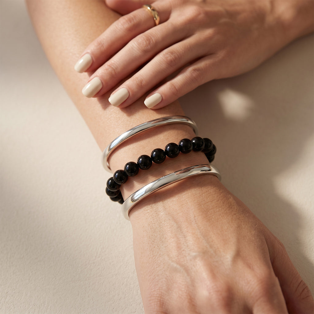 Black Tourmaline Stone Bracelet  120.000  Ct._8610559_2