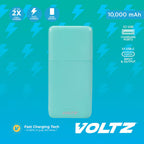 Voltz 10,000mAh Mini Pocket-Size Fast Charging Power Bank - Turquoise_8610736_3