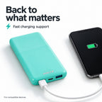 Voltz 10,000mAh Mini Pocket-Size Fast Charging Power Bank - Turquoise_8610736_4