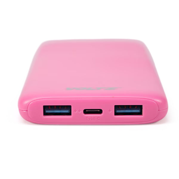 Voltz 10,000mAh Mini Pocket-Size Fast Charging Power Bank - Pink 8610737 2