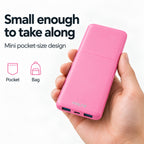 Voltz 10,000mAh Mini Pocket-Size Fast Charging Power Bank - Pink_8610737_3