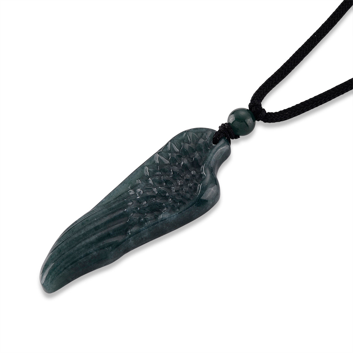 Natural Jade Adjustable Dragon Carved Necklace (Size - 28) 38.00 Ct. V32354001 4