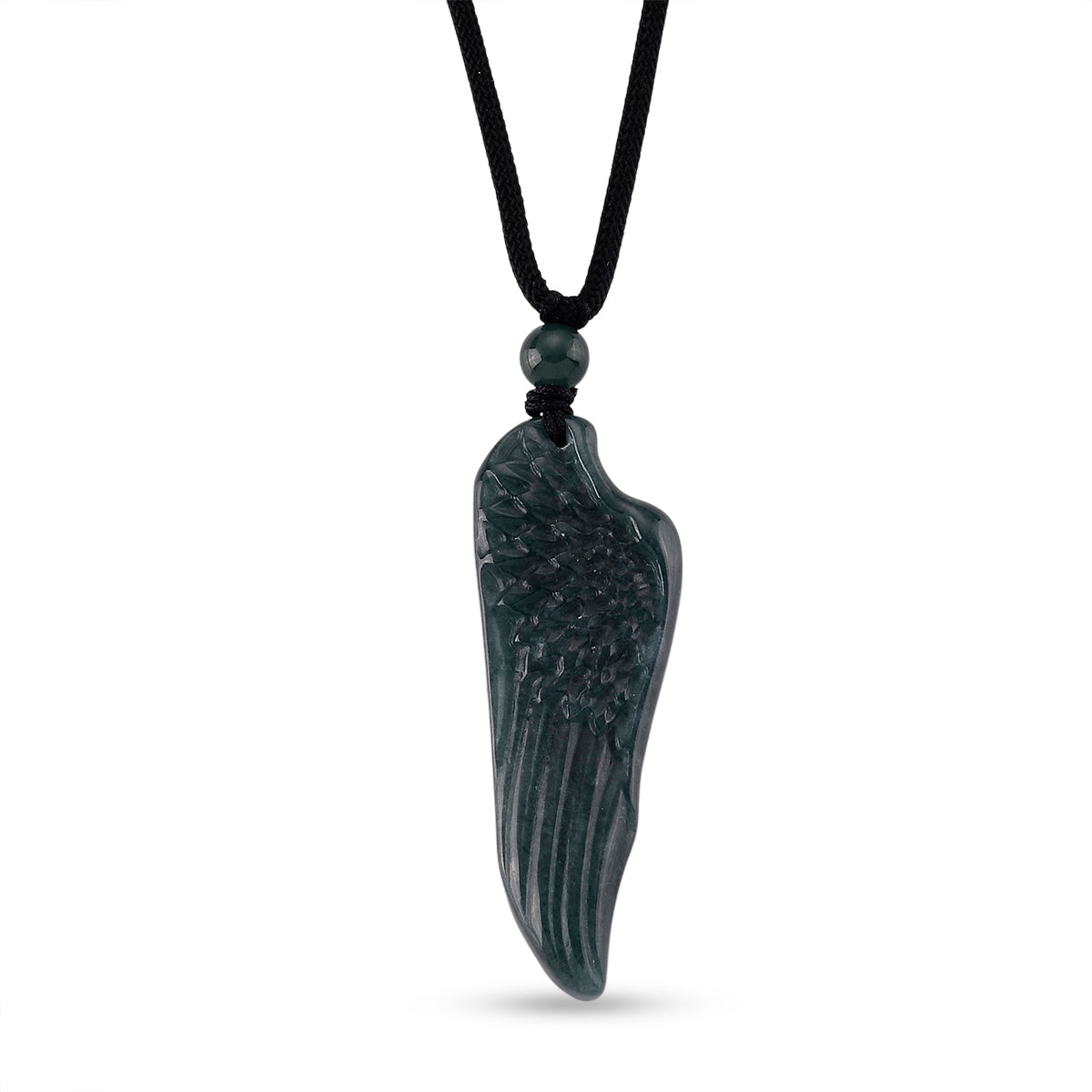 Natural Jade Adjustable Dragon Carved Necklace (Size - 28) 38.00 Ct. V32354001 0