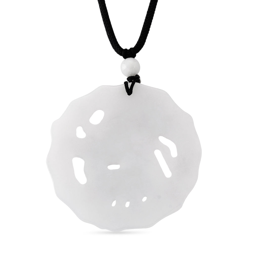 Natural White Jade Adjustable Carved Deer Necklace (Size - 28) 96.00 Ct._8611122_5