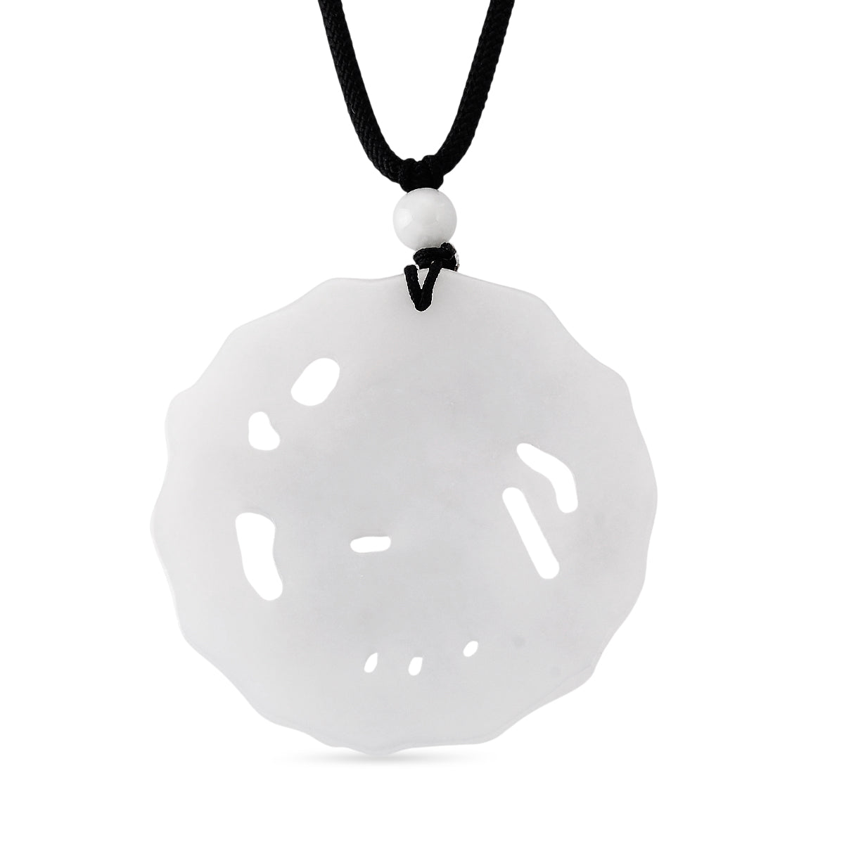 Natural White Jade Adjustable Carved Deer Necklace (Size - 28) 96.00 Ct. V32363493 6