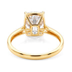 9K Yellow Gold GRA Certified (D-VVS1) Moissanite Cushion Old Mine Cut with vintage Faceting Solitaire Ring 3.07 Ct._8611124_4