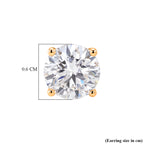 9K Yellow Gold GRA Certified Moissanite Stud Earring with Push Back 2.02 Ct._8611133_5