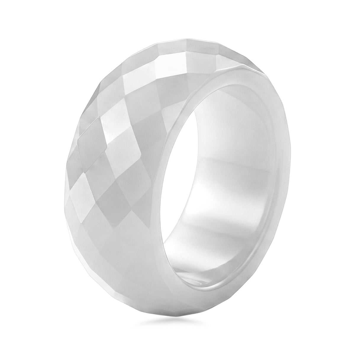 Natural White Jade Band Ring 30.00 Ct. V32362994 4