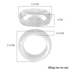 Natural White Jade Band Ring 30.00 Ct.