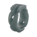 Natural Olmec Jade Dragon Carved Ring (Size - N) 22.00 Ct._8611168_3