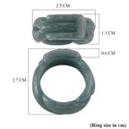 Natural Olmec Jade Dragon Carved Ring (Size - N) 22.00 Ct._8611168_5