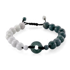 Natural Olmec Jade & White Jade Adjustable Dual-Sided Bracelet (Size - 6.5 to 9.5) 100.00 Ct._8611194