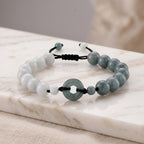 Natural Olmec Jade & White Jade Adjustable Dual-Sided Bracelet (Size - 6.5 to 9.5) 100.00 Ct._8611194_2