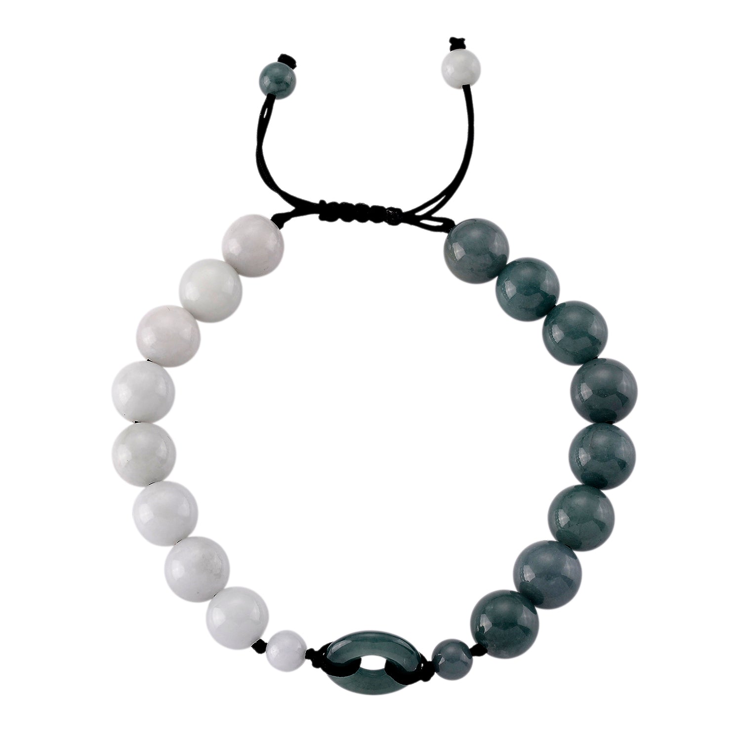 Natural Olmec Jade &amp; White Jade Adjustable Dual-Sided Bracelet (Size - 6.5 to 9.5) 100.00 Ct. 8611194 7