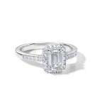 Luxuriant - SGL Certified Lab Grown Diamond (SI/G-H) Halo Ring in 18K Vermeil Yellow Gold Plated Sterling Silver 1.26 Ct._8611203