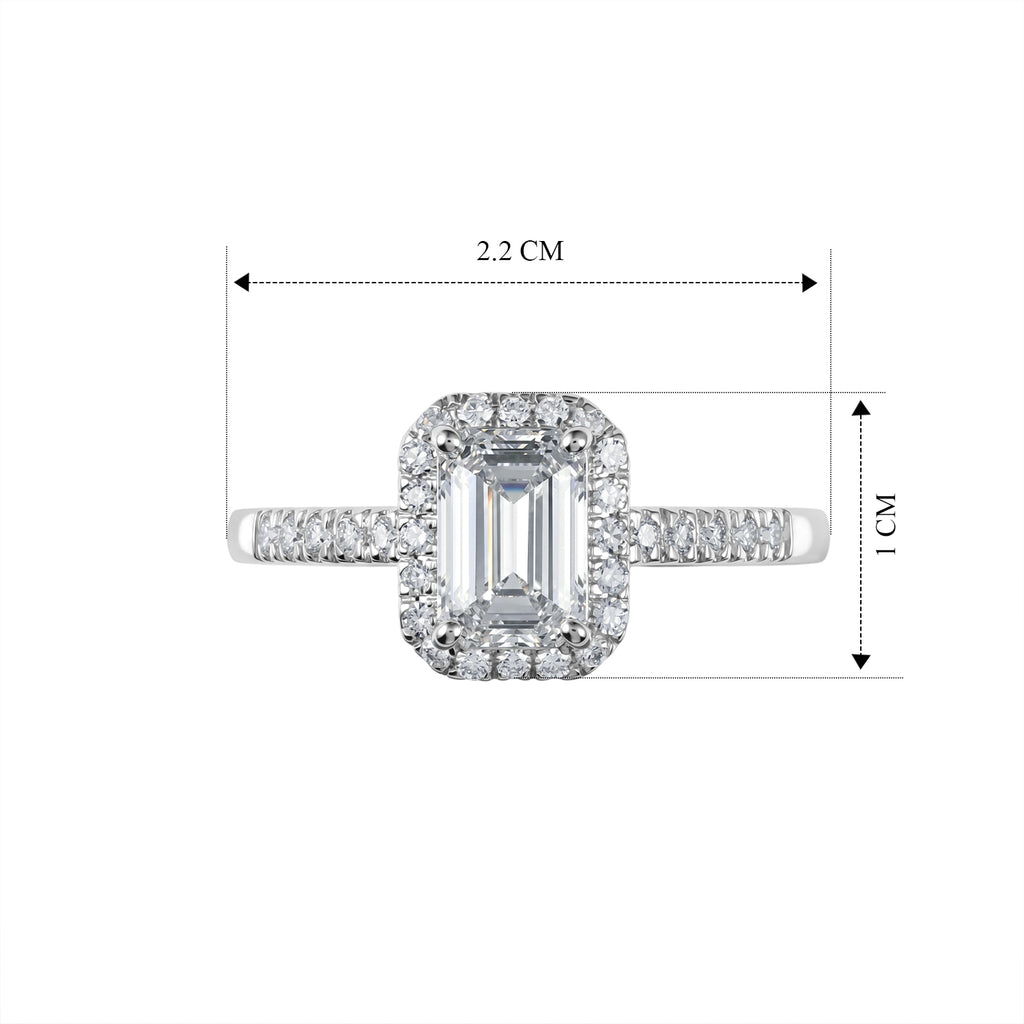 Luxuriant - SGL Certified Lab Grown Diamond (SI/G-H) Halo Ring in 18K Vermeil Yellow Gold Plated Sterling Silver 1.26 Ct._8611203_5