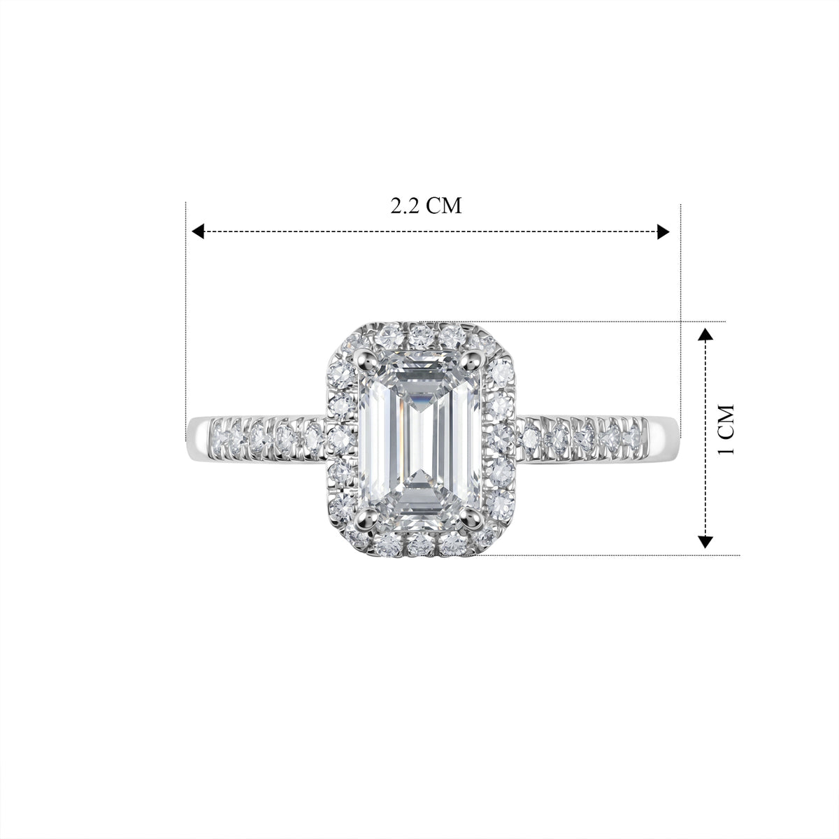 Luxuriant - SGL Certified Lab Grown Diamond (SI/G-H) Halo Ring in 18K Vermeil Yellow Gold Plated Sterling Silver 1.26 Ct. V32697616 6