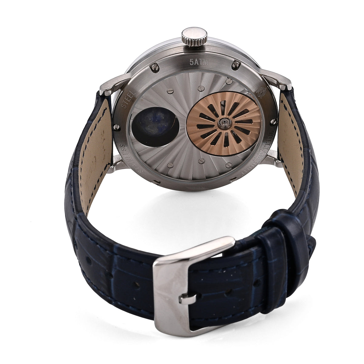 Exclusive William Hunt Automatic Watch With Lapis Lazuli Rotating Day ...