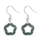 D'Joy - Natural Olmec Jade Beads Earring with Hook in Rhodium Overlay Sterling Silver 5.00 Ct._8611232_3