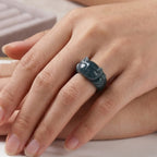 Natural Olmec Jade Maneki-Neko Ring (Size - Q) 30.00 Ct._8611268_1