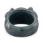 Natural Olmec Jade Maneki-Neko Ring (Size - Q) 30.00 Ct._8611268_4