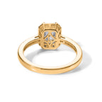 Luxuriant - SGL Certified Lab Grown Diamond (SI/G-H) Halo Ring in 18K Vermeil Yellow Gold Plated Sterling Silver 1.30 Ct._8611270_4