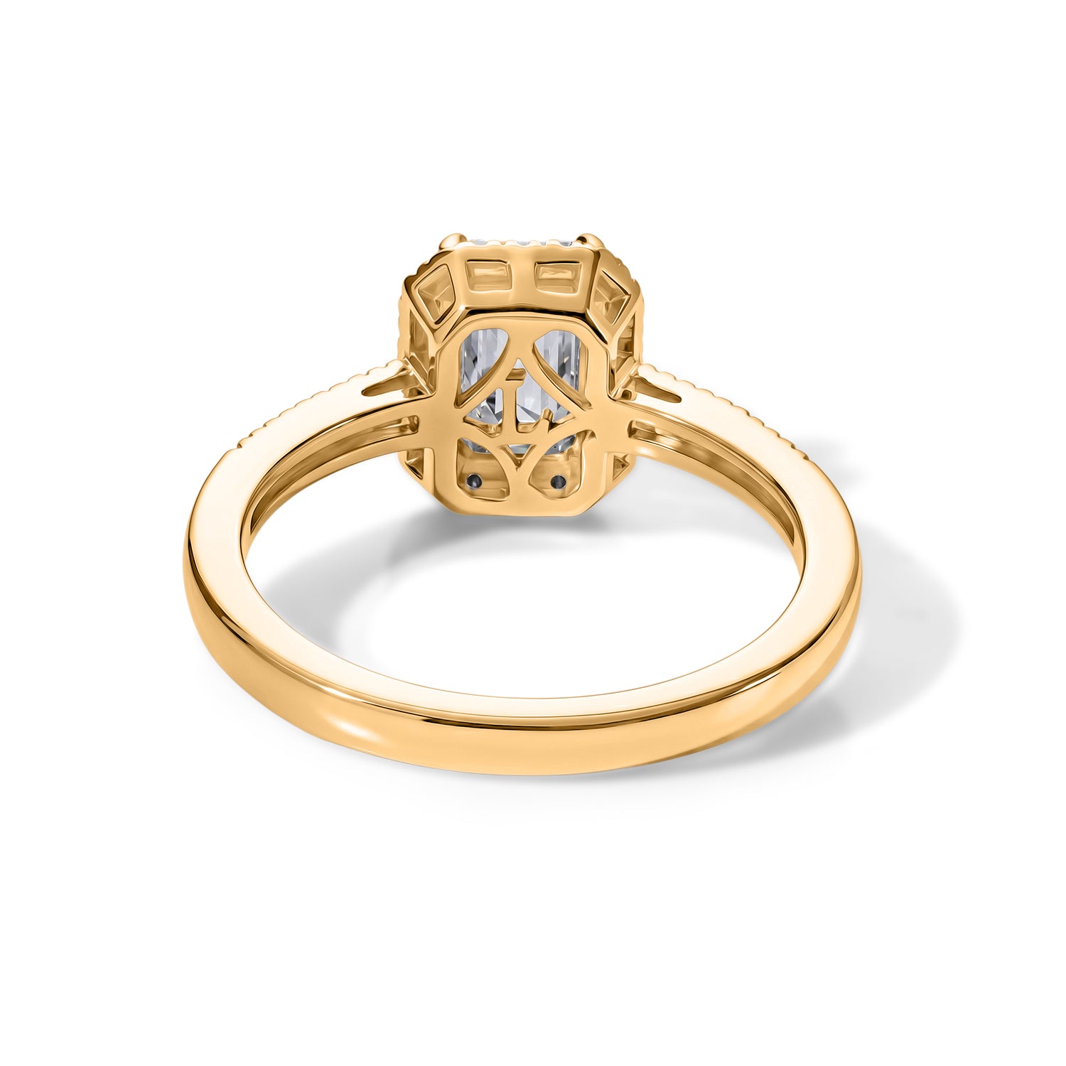 Luxuriant - SGL Certified Lab Grown Diamond (SI/G-H) Halo Ring in 18K Vermeil Yellow Gold Plated Sterling Silver 1.30 Ct. 8611270 5
