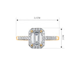 Luxuriant - SGL Certified Lab Grown Diamond (SI/G-H) Halo Ring in 18K Vermeil Yellow Gold Plated Sterling Silver 1.30 Ct._8611270_5