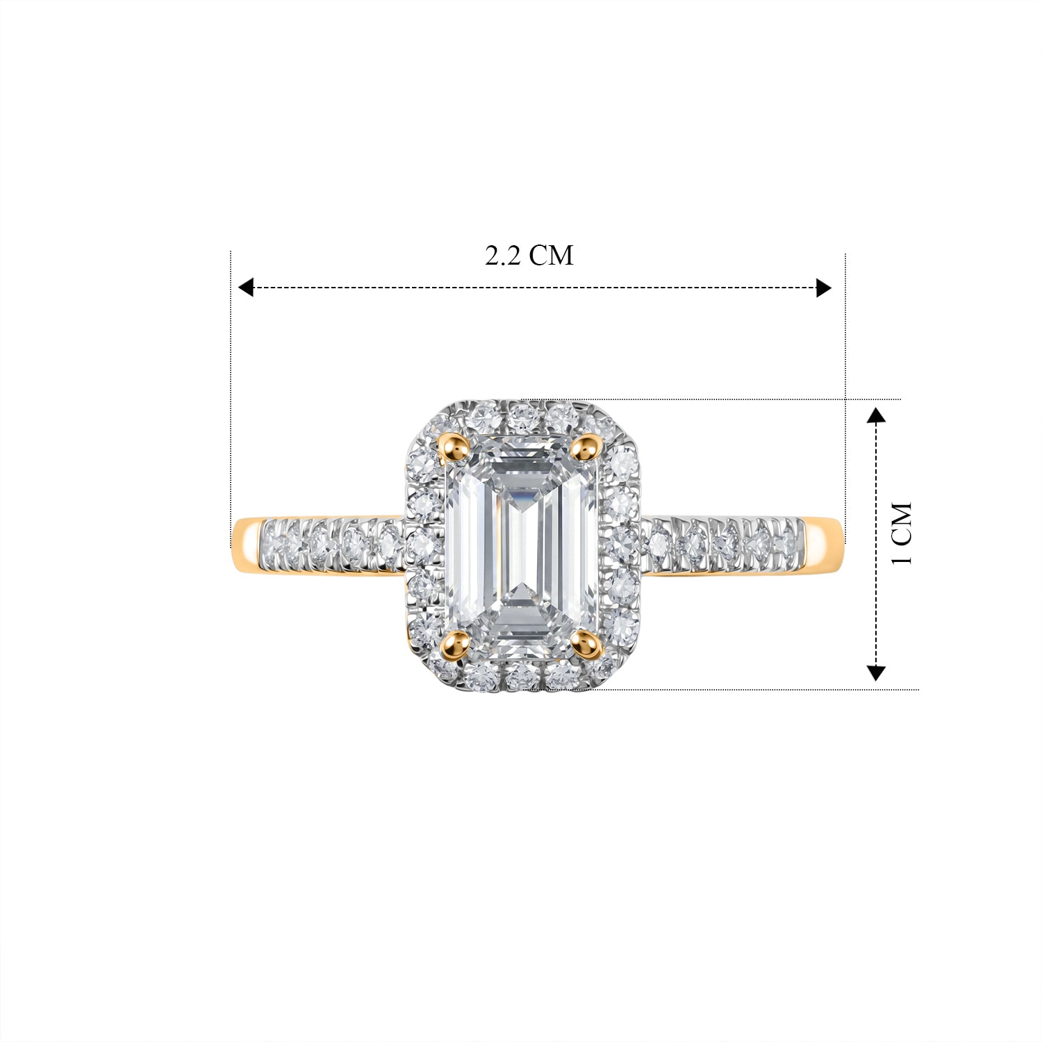 Luxuriant - SGL Certified Lab Grown Diamond (SI/G-H) Halo Ring in 18K Vermeil Yellow Gold Plated Sterling Silver 1.30 Ct. 8611270 6