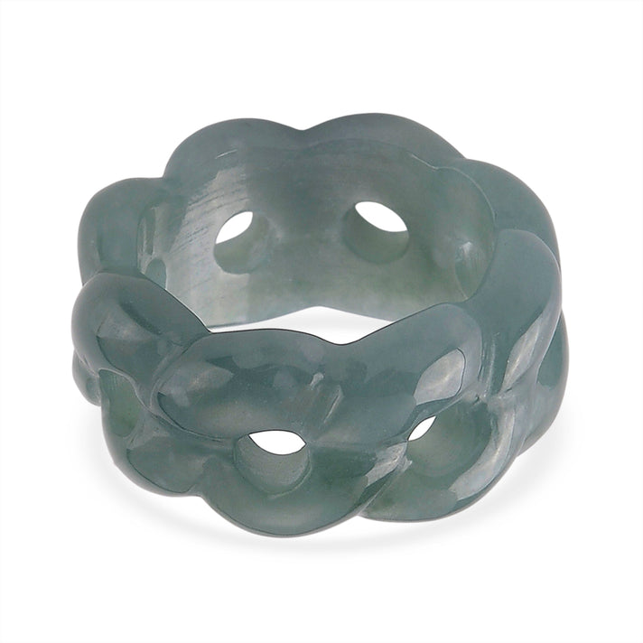 Natural Olmec Jade Twisted Band Ring 30.00 Ct. 8611294 1