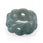 Natural Olmec Jade Twisted Band Ring 30.00 Ct._8611294_4