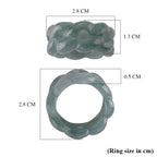 Natural Olmec Jade Twisted Band Ring 30.00 Ct._8611297_5