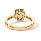 Luxuriant - SGL Certified Lab Grown Diamond (SI/G-H) Halo Ring in 18K Vermeil Yellow Gold Plated Sterling Silver 1.25 Ct._8611313_4
