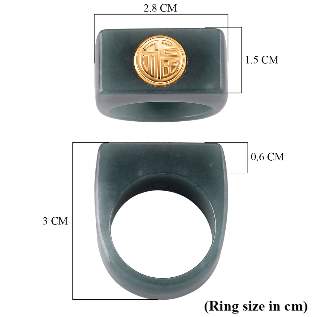 24K Yellow Gold Natural Olmec Jade Ring 50.00 Ct._8611330_5