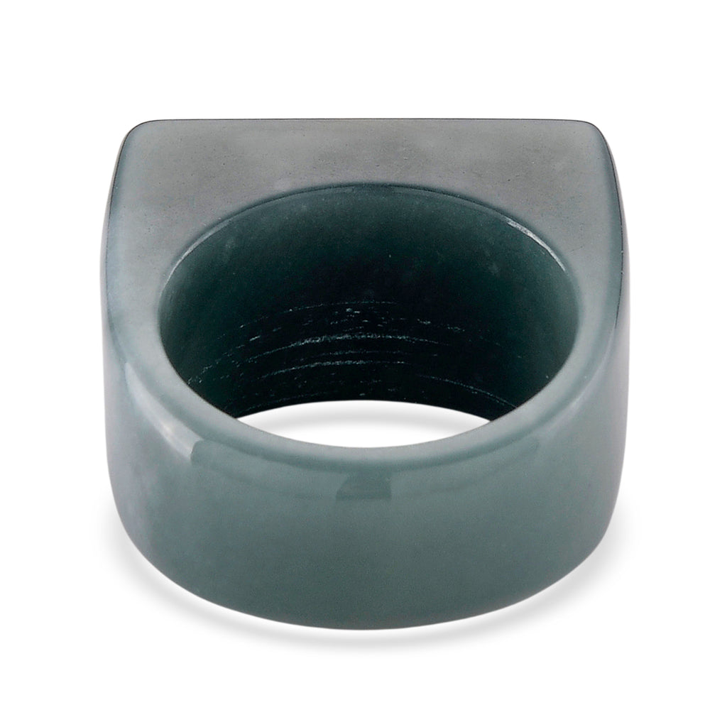 24K Yellow Gold Natural Olmec Jade Ring 50.00 Ct._8611331_4