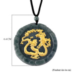 24K Yellow Gold Natural Olmec Jade Adjustable Dragon Necklace (Size - 28) 145.00 Ct._8611335_6