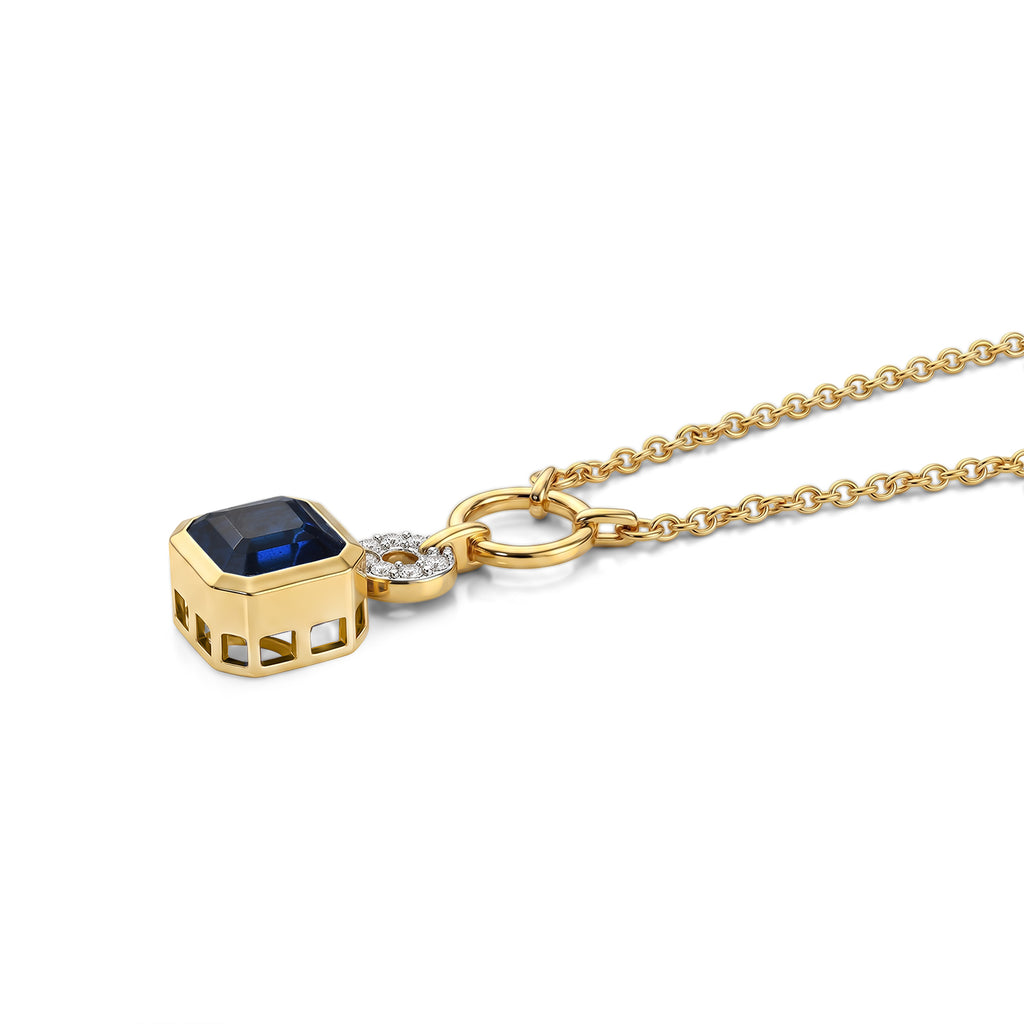 D'Joy - Ceylon Color Quartz & White Zircon Toggle Drop Necklace (Size - 20) in Yellow Gold Plated Sterling Silver 2.94 Ct._8611372_3