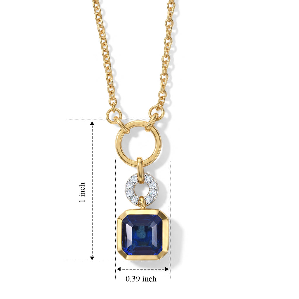 D'Joy - Ceylon Color Quartz & White Zircon Toggle Drop Necklace (Size - 20) in Yellow Gold Plated Sterling Silver 2.94 Ct._8611372_4
