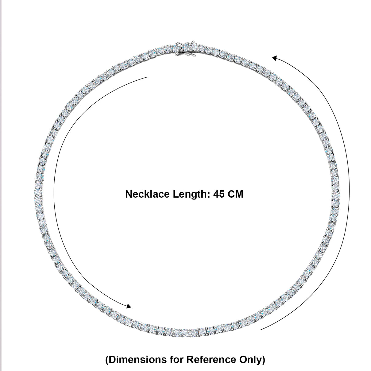 D'Joy - GRA Certified (D-VVS1) Moissanite Tennis Necklace (Size - 20) in Rhodium Overlay Sterling Silver 25.30 Ct, Silver Wt. 20.55 Gms 8611518 6