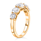 D'Joy - GRA Certified Moissanite 5 Stone Ring in Yellow Gold Plated Sterling Silver 2.16 Ct._8611548_3