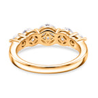 D'Joy - GRA Certified Moissanite 5 Stone Ring in Yellow Gold Plated Sterling Silver 2.16 Ct._8611548_4