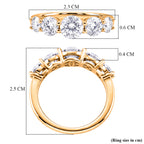 D'Joy - GRA Certified Moissanite 5 Stone Ring in Yellow Gold Plated Sterling Silver 2.16 Ct._8611548_5