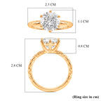 D'Joy - GRA Certified (D-VVS1) Moissanite Solitaire Ring in Yellow Gold Plated Sterling Silver 2.00 Ct._8611687_5