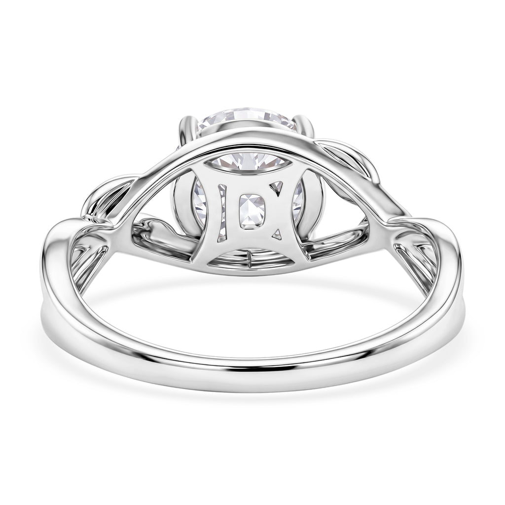 D'Joy - GRA Certified (D-VVS1) Moissanite Solitaire Twisted Ring in Rhodium Overlay Sterling Silver 1.90 Ct._8611795_4