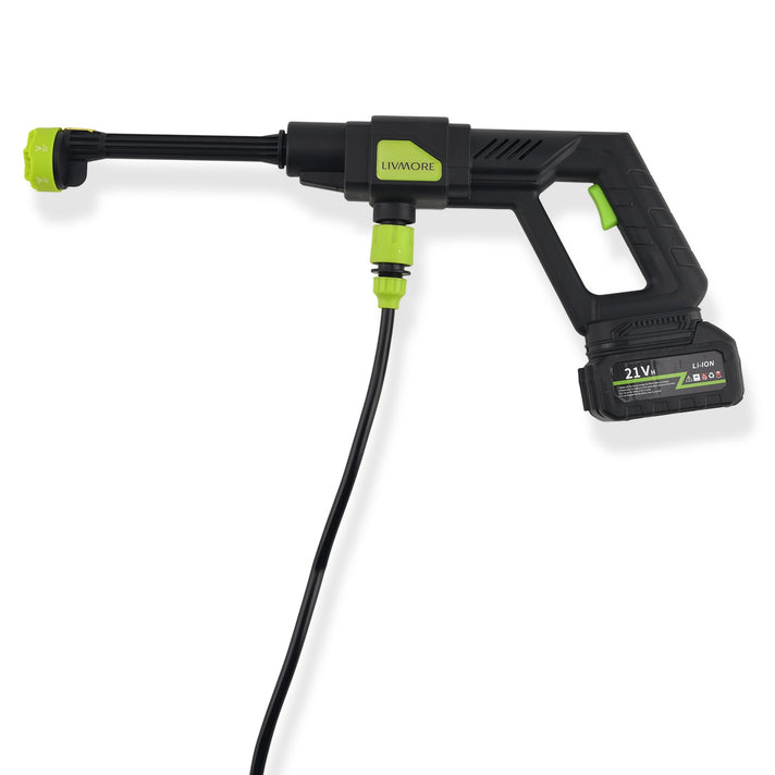 LIVMORE 6 in 1 Rechargeable Cordless Pressure Washer (435 psi)   With 6000 mAh Battery (Approx 30mins Runtime) 5 Meter Water Pipe 8611866 1
