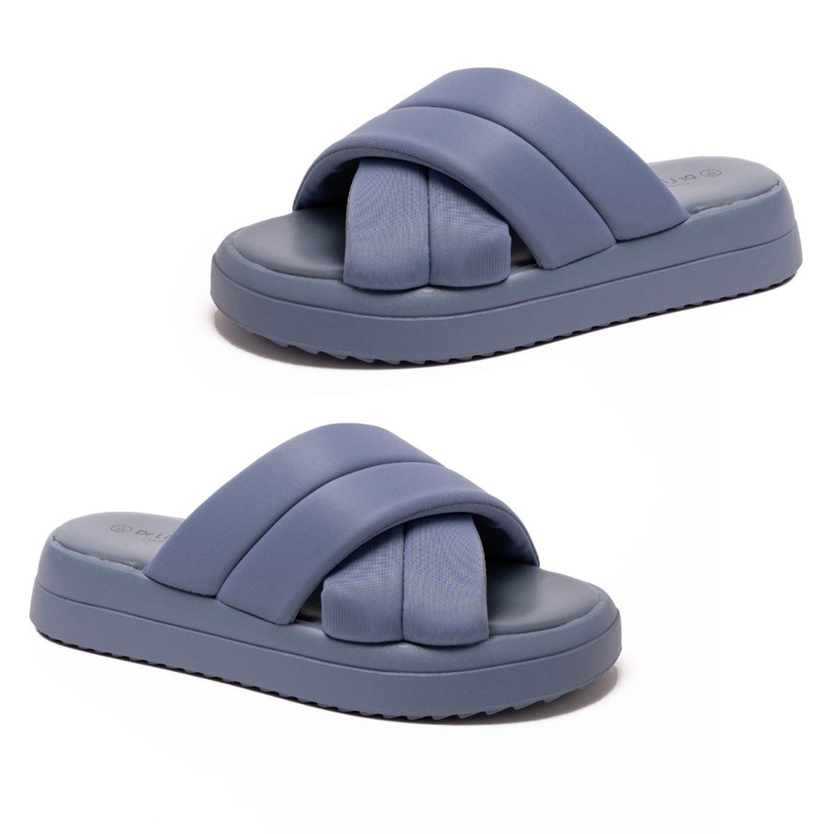 Dr. Lightfoot Crossover Padded Wide Foot Wedge Sandals (Size 7) - Pale Blue V32704277 0