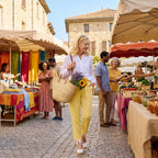 Pure And Natural Relaxed Fit Trousers with 27 Inche Tailored Inside Leg (Size M/L, 14 to 16) - Lemon_8612006_1