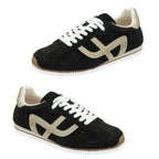 Ravel Womens Leather Lemmel Lace Up Trainers (Size 4) - Black & Gold_8612009