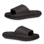 Kendal Womens Thick Chunky Sole Cloud Slides (Size Medium- UK 5-6) - Black_8612057