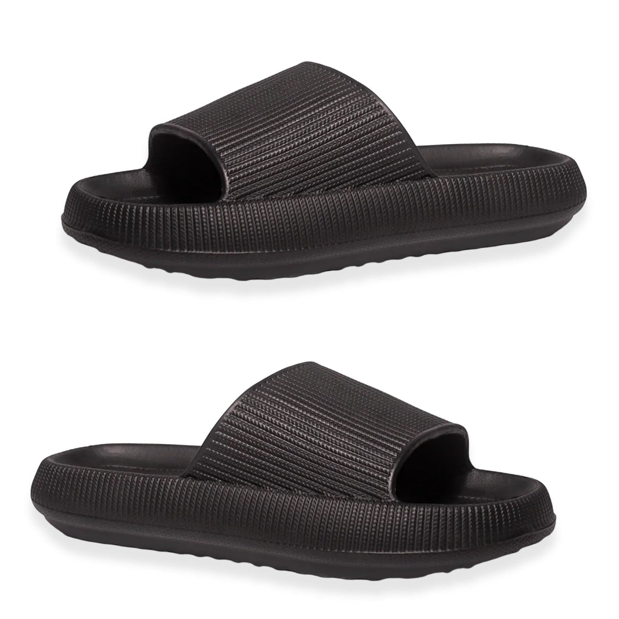 Kendal Womens Thick Chunky Sole Cloud Slides (Size Medium- UK 5-6) - Black V32360859 0